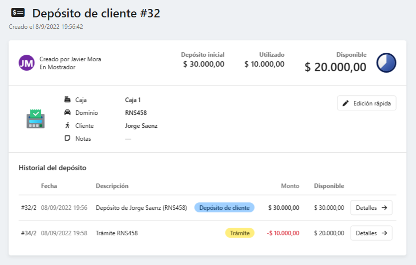 Ver Depósito