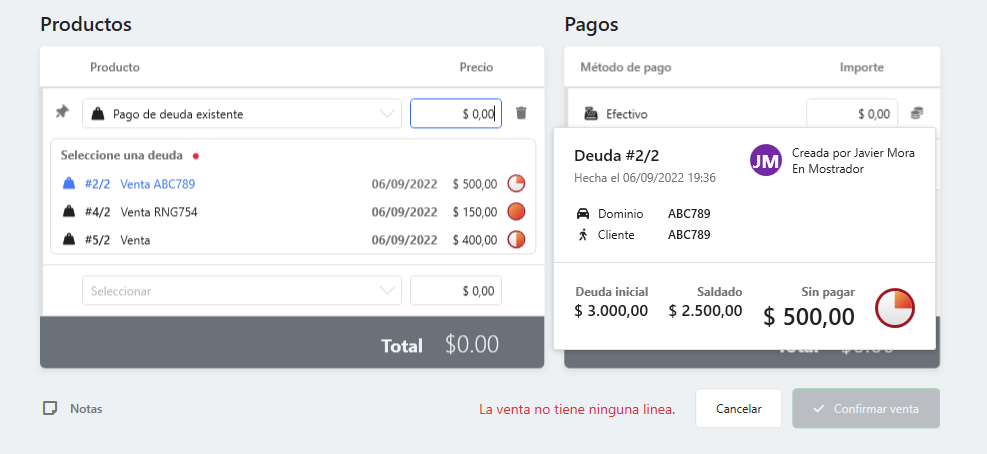 Pagar deuda desde trámites