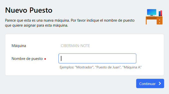 Nuevo puesto