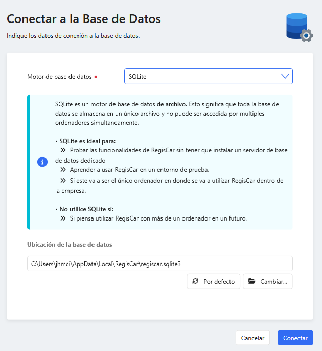 Configuracion de SQLite