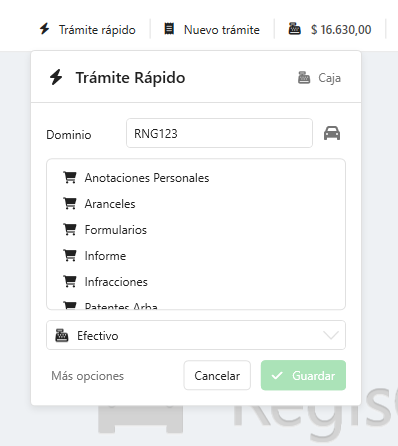 Trámite rápido